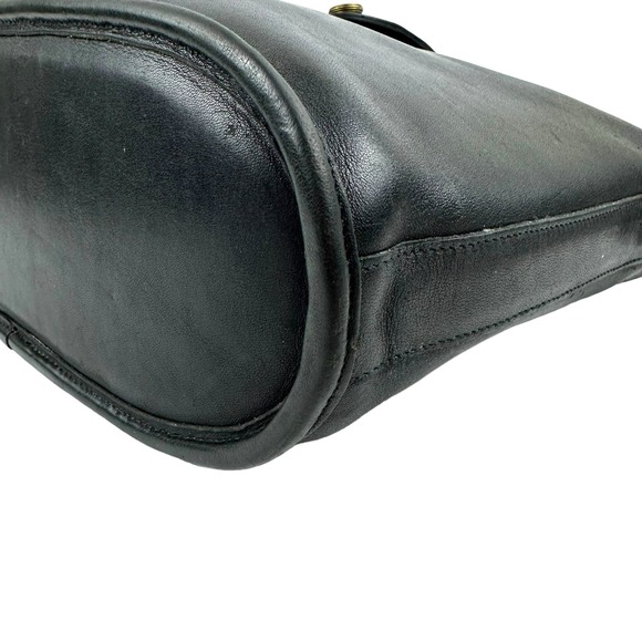 Coach Vintage Binocular Crossbody Bag Leather Unique Fold Over Top Pull Black - Picture 6 of 16